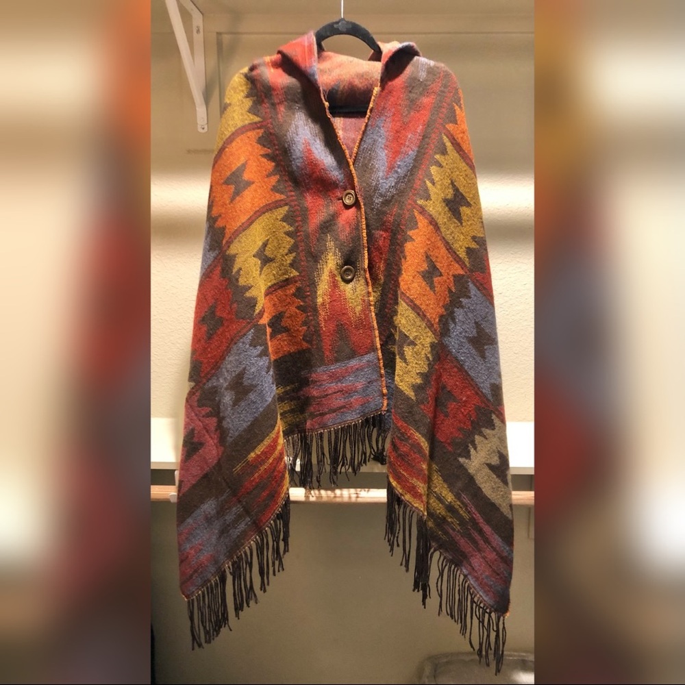 70: MutedEarth-Tone Poncho